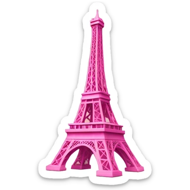 Pink Eiffel tower  sticker