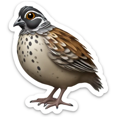 injured quail sticker