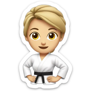 karate girl sticker