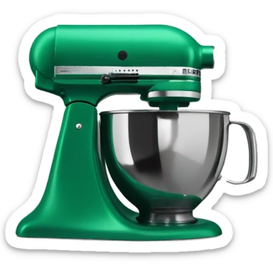 Realistic emerald green kitchenaid mixer  sticker
