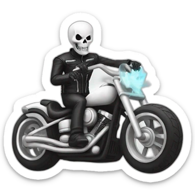 ghost rider white sticker