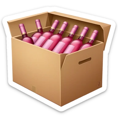 vino en carton rosado dulce faisan sticker