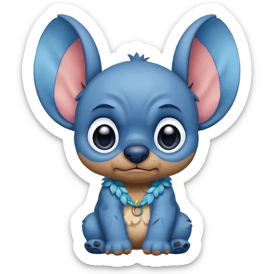 stitch from lilo and stich cranky sticker