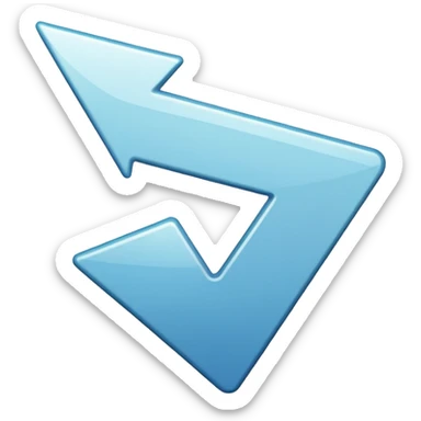 Flèche blanche a gauche sticker