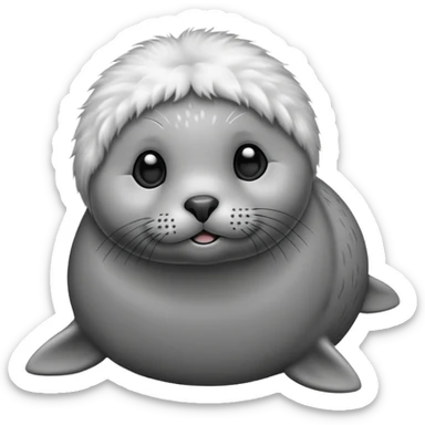 A super super cute seal sticker