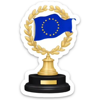 european-union-flag on trophee circle sticker