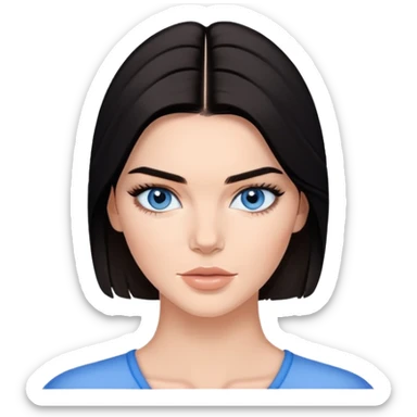 Kendall Jenner with blue eyes sticker