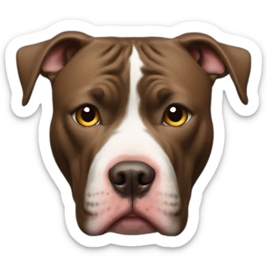 Xl bully pitbull Zany face sticker