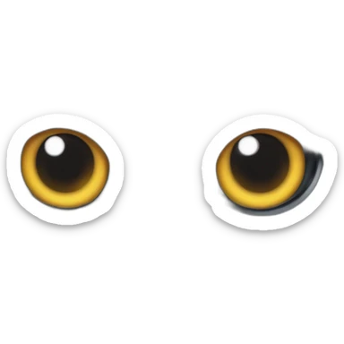 Black cat partially sighted with corneal scarring on both eye sticker