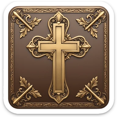 cross with a bible verse sticker