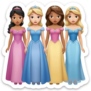disney princesses sticker