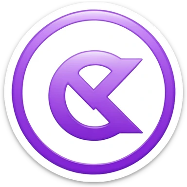 -18 symbol branco e roxo sticker