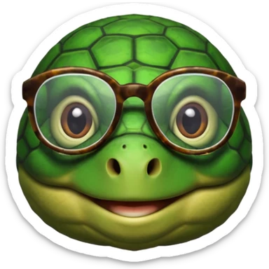 Una tortuga con lentes sticker