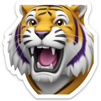 lsu tiger mascot sticker