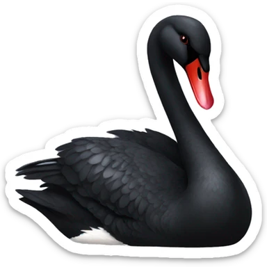 Black swan sticker