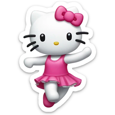 Hello kitty dancing sticker