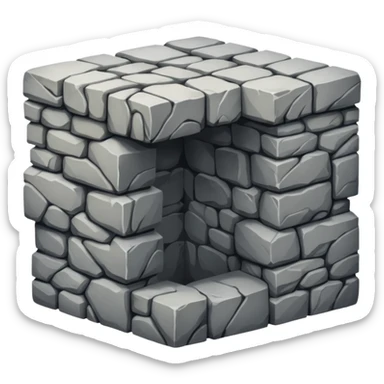 stone wall view from above sticker