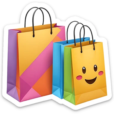 shopping bags from group outing sticker