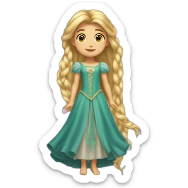 rapunzel angel sticker