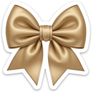 Beige bow sticker