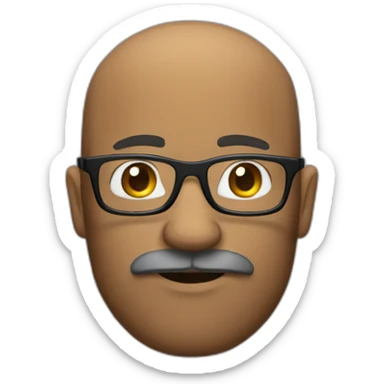 brown-bald-man-with-beard-mustache-glasses sticker