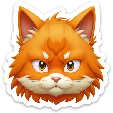 Chibby Goku from DragonBall Z reimagined as a cat sticker