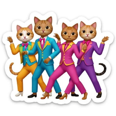 Cats salsa dancing in Miami sticker
