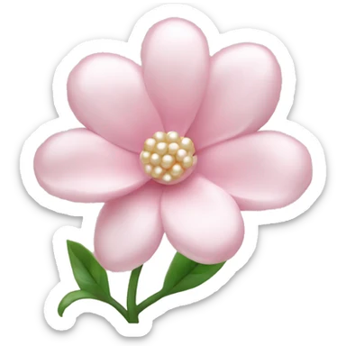 Pearl light pink flower sticker