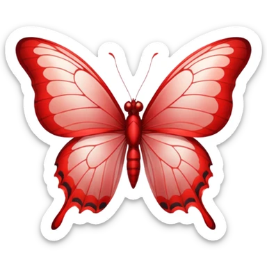 UNA BUTTERFLY RED FANTASY, PERO DEBE SER UN ROJO UN POCO CLARO, no debe ser tan rojo intenso, DEBE SER MÁS CLARO . sticker