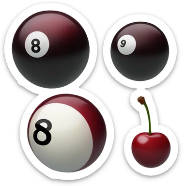 cherry 8 ball sticker