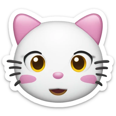 Hello kitty face  sticker