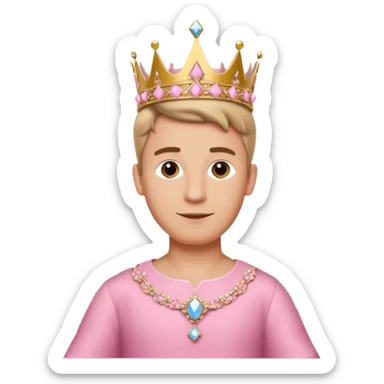 Parisian man in a princess dress on the Eiffel tower sticker