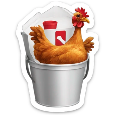 KFC bucket with chicken sticker