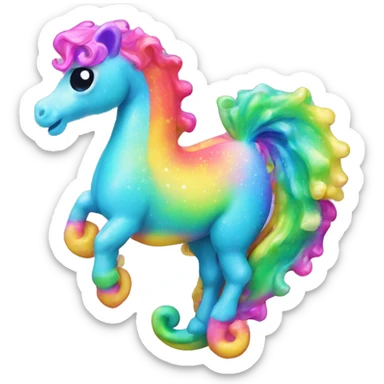 Lisa frank sea horse  sticker