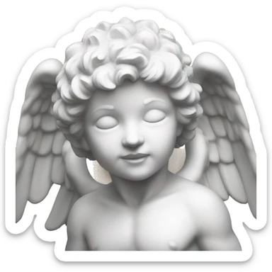 cherub statue sticker