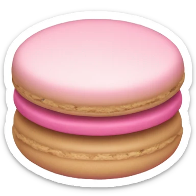 Two beige and pink macaroons sticker
