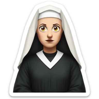 Nun Sister Michael from Derry Girls looking grumpy sticker