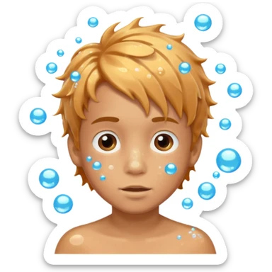 Underwater boy sticker