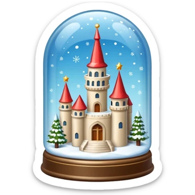 snow-globe, tower inside sticker