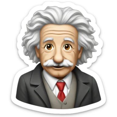 Einstein with lebanon flag sticker