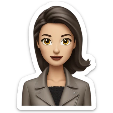 Brunette lady wearing dior sticker