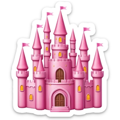 pink candy castle sticker