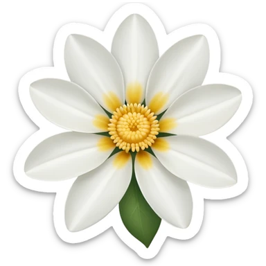 White Flower  sticker