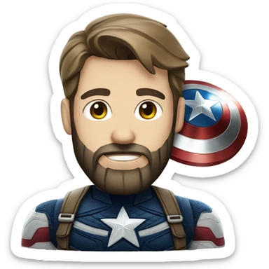 captain america with a beard sticker