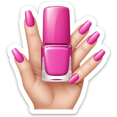 Pink nail polish sticker