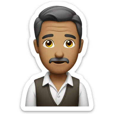 man makes a decision sticker