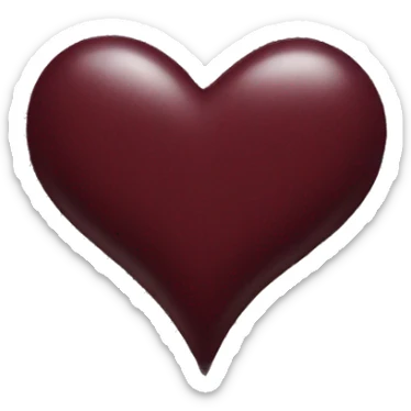 Maroon heart with multiple silver sparkles around it  sticker