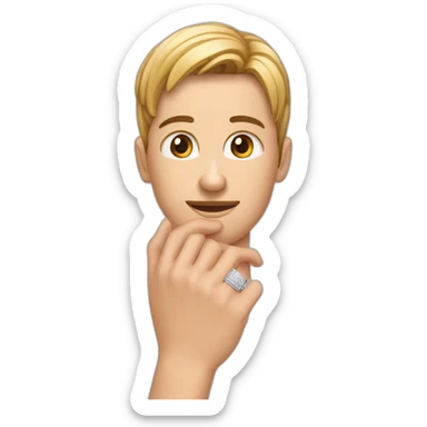 Homme qui passe un bague au doigt d’une femme sticker