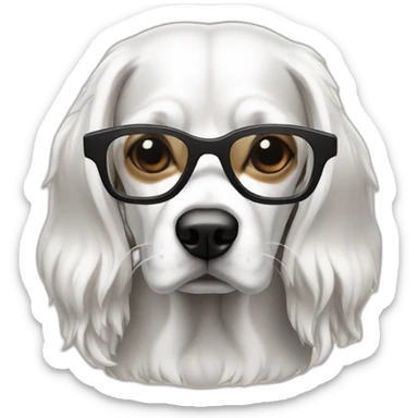 white snoop dog with glasses sticker