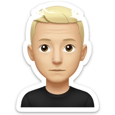 Chester Bennington with blonde hair sticker